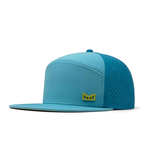 Image of melin Trenches Icon Hydro, Performance Snapback Hat, Water-Resistant Flat Bill Caps for Men & Women, Golf, Running or Workout