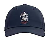 4th July Skeleton Blow Fireworks Funny Patriot Men Women Adjustable Printed Baseball Hat, Navy Blue