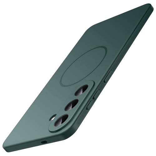 Image of JETech Slim Cover Case for Samsung Galaxy S26 Plus, Compatible with MagSafe, Anti-Slip Grip & Full Camera Lens Protection, Soft TPU Protective Phone Cover, Shockproof (Midnight Green)