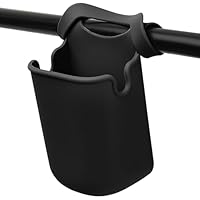 Getränkehalter Kinderwagen, Fahrrad Becherhalter Kinderwagen, Universal Flaschenhalter, Silikon Fahrrad Tassenhalter, Telefonhalter für Kinderwagen, Fahrrad, Walker, Laufband (Schwarz)