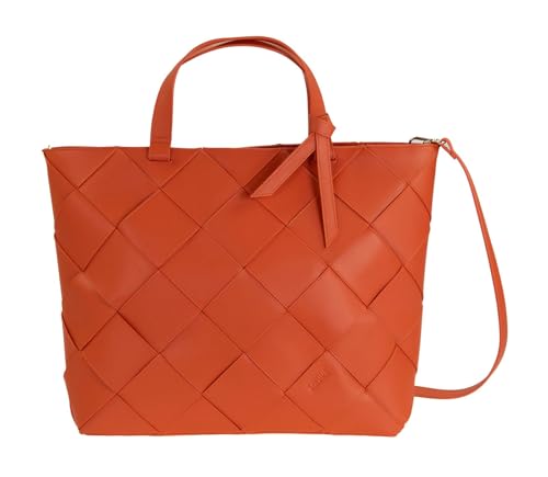 Cinque Claudia Shopper Orange : Grand cabas de cours et sac de ville coloré