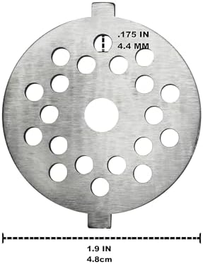 Univen .175" Fine Plate Disc Compatible with KitchenAid FGA Food Meat Grinder Chopper Attachment WP9709028 image 4