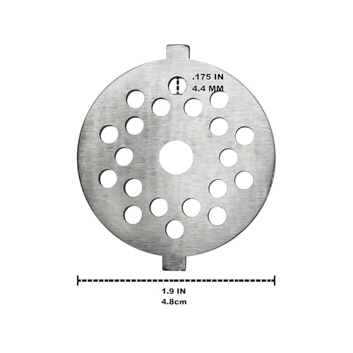 Univen Meat Grinder Blade and Disc Plate Set Compatible with KitchenAid FGA Food Grinder Attachment
