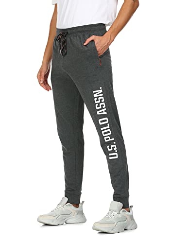 Image of U.S. Polo ASSN. Men's I675 Comfort Fit Mid Rise Solid Lounge Joggers