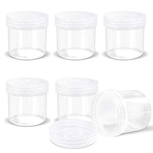 ASEVAT 3.4 oz Leak Proof Travel Jars for Creams, Refillable Plastic Csmetic Jars, Travel Container for Lotion Containers with Lids, Travel Cream Jar for Face Creams (clear)