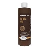 Furniture Clinic Teak Oil | Wood Oil Protects & Cleans Outdoor & Indoor Furniture, Boats, Shower Benches | Restore & Protect Wood, Prevent Drying & Other Damage | Natural Matte Finish | 17oz/500ml