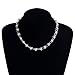 IXDEAXLY Trendy Choker Bracelet for Women Knot Link U-shaped Splicing Choker Necklace Bracelet Personality Fashion Jewelry Set-Silver