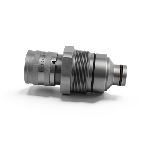 Image of 7246802 AT406475 Female Flat Face Hydraulic Coupler (48mm) | 4BD4FH Manifold Block (48mm) Skid Steer Loader (FEMALE) Electroplated Zinc Nickel Version