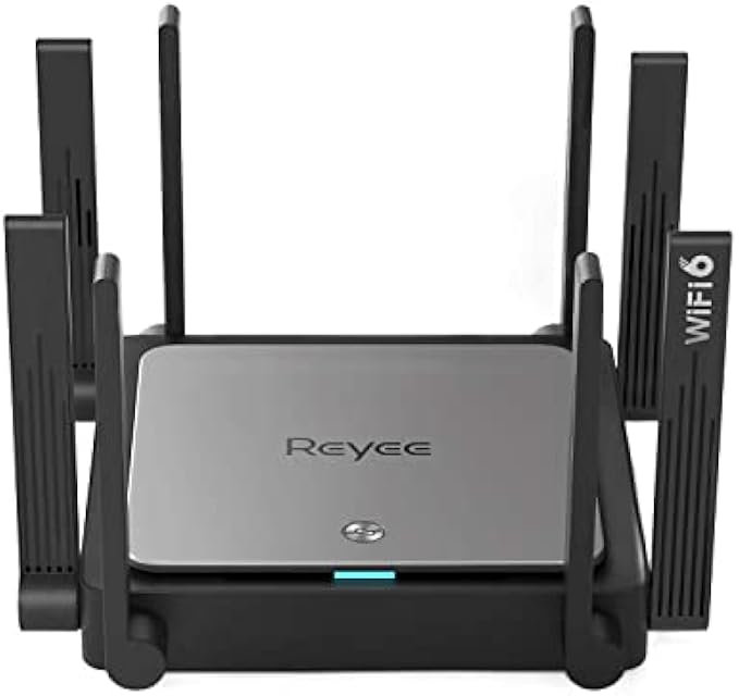 Reyee WiFi 6 路由器 AX3200 智能 Wi-Fi 网状路由器,高速无线路由器,带 8 个全向天线,双频千兆无线互联网计算机路由器,适用于高达 3000 平方英尺家庭。 - E5