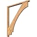 Ekena Millwork BKT0402X42X48IMP05SWR Imperial Block Smooth Bracket w/Offset Brace, Western Red Cedar