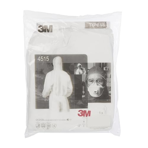 3M 4515 Schutzanzug, Typ 5/6, Größe 2XL, Weiß