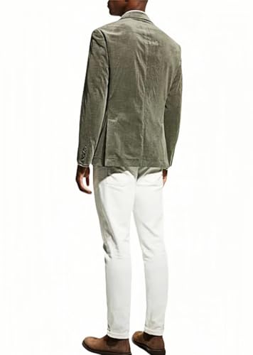 Men's Vintage Corduroy Blazer Retro Single Breasted Suit Jacket Casual Sports Coat2