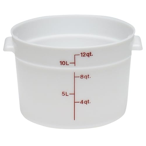 Image of Cambro RFS12148 White Poly Round 12 Qt Container