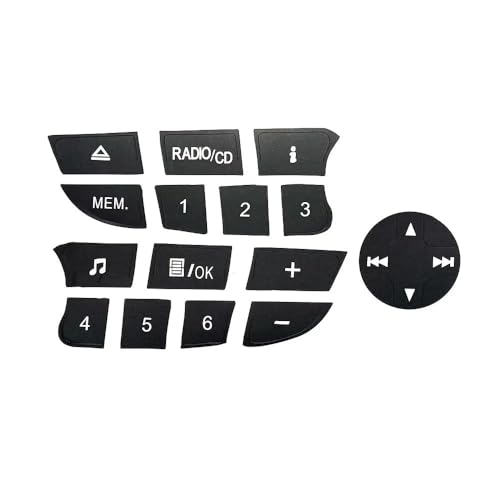 Autocollant bouton audio pour Megane et Clio 2009-2011