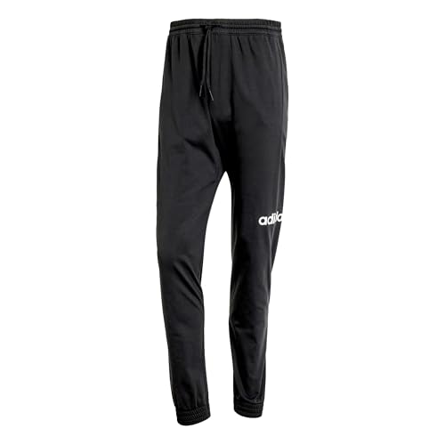 Adidas Uomo Essentials Linear Single Jersey Pant, Black/White, S