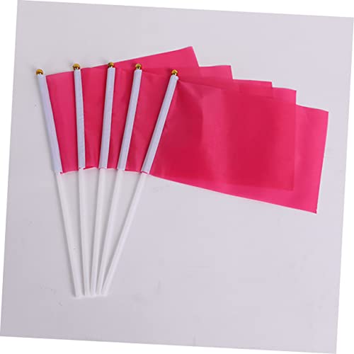 Drapeaux flottants décoratifs roses de 14x21 cm légers et résistants