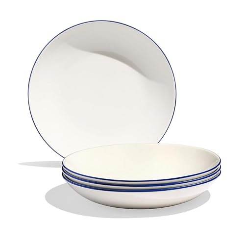 Made In White Navy-Rim Bowls