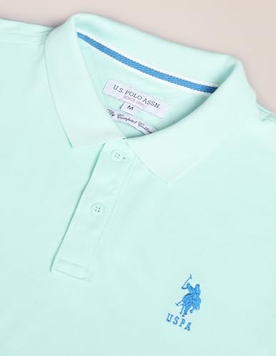 Image of U.S. Polo ASSN. Men's Cotton Slim Fit Solid Polo Shirt