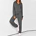 Generisch Damen Jogginganzug Set Zweiteiler Weich Weich Bequem Baggy Langarm Kapuze Reißverschluss Taschen große Größen für Herbst Winter Freizeit Sport Loungewear Streetwear Trainingsanzug E03
