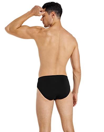 INNERSY Men's Underwear Briefs Bikini Cut Covered Waistband Underpants 4-Pack3