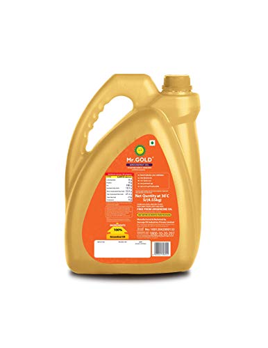 Image of MR. GOLD Groundnut Oil Can, 5L | Pure | Natural | No preservatives | No artifical fragrances- Total 5L