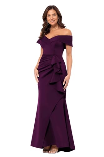 Satin Mother of The Bride Dresses for Women Mermaid Ruched