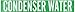 Brady 7067-1HV 24" Width x 4" Height, B-946 High Performance Vinyl, White on Green Self-Sticking Vinyl Pipe Marker, Legend "Condenser Water"