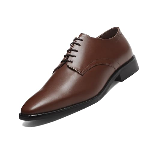 Image of LOUIS STITCH Men's Italian Leather Shoes Handmade Formal Lace Up Derbies for Men (RXPL)