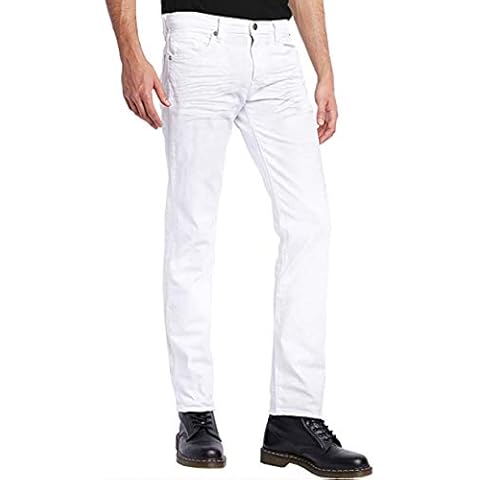 ETHANOL Mens Comfy Stretch Slim Fit Straight Casual Pants with 5 Pockets Design Pants APL26136SK PK65ELP White 38 Cover