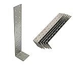 OMIdeas 200 x 40 x 40 Flachstahlanker Zuganker Betonflachanker, Silber Verzinkt / 5 Stück