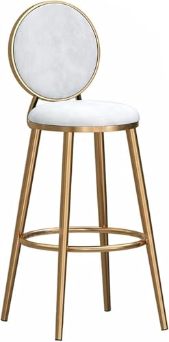 Tabourets de bar en velours blanc pour optimiser le confort d'assise