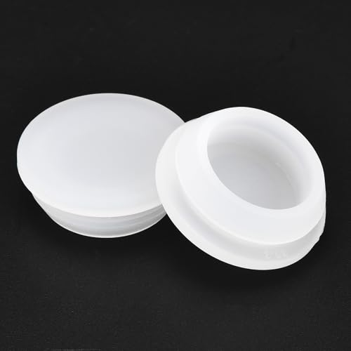 Image of MECCANIXITY 6pcs Silicone Snap in Locking Hole Plugs,20mm /0.8 Inch Mounting Diameter Narrow Groove Width 2mm Panel Seal Cover Round for Kitchen Bulkheads Waterproof Sealing Plugs Clear