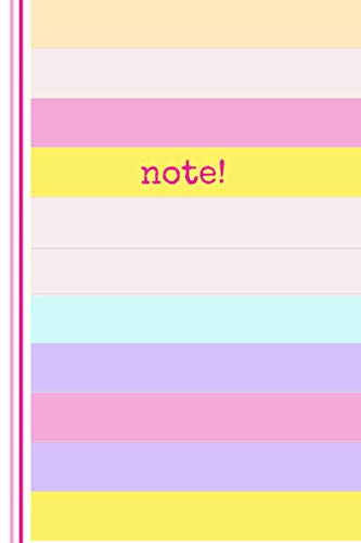 The Fizzer Notebook: Cute Colourful Pastel Design Notebook by note! Blank Lined Journal Jotter
