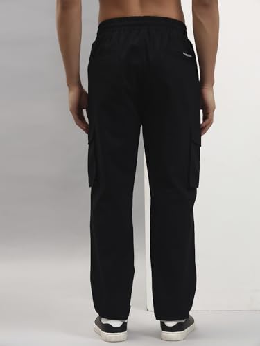 Image of Q - RIOUS Men's 6 Pocket Cotton Cargo Pants - Relaxed Fit Utility Trousers