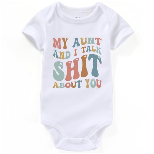 my aunt and i talk about you Baby Clothes boy funny sayings auntie bestie girl bodysuits