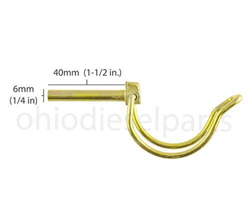 Pipe Linch Pin 1/4" X 1-1/2" (6Mm X 40Mm) Yellow-Zinc Chromate (Pack Of 10) #TOP1