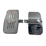 MyLohas-Passenger-Floorboards-Footboard-Skull-GLOSS-Black-for-Zinc-Alloy-Can-Am-Rear-Rubber