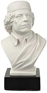 danila-souvenirs Libyan Revolutionary Colonel Muammar Gaddafi Marble Bust Statue 11,5 cm