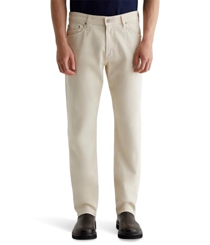 AG Jeans Men's Everett Slim Straight Jeans in 1 Year Ivory Cream 31 Inseam 32