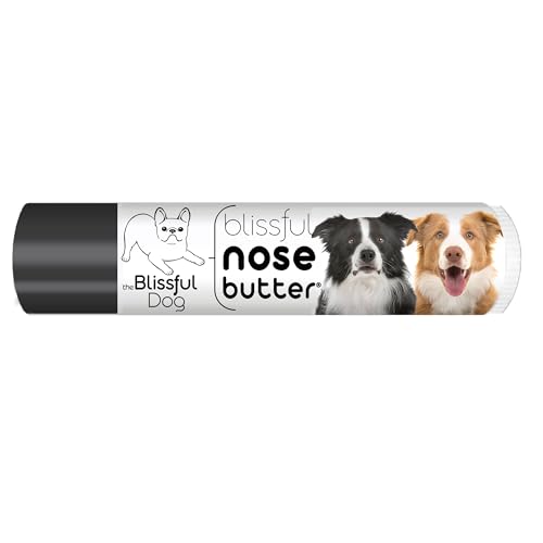 Image of The Blissful Dog Border Collie Nose Butter for Dry, Cracked Skin, Lick-Safe Dog Nose Balm with Moisturizing Shea Butter, Almond, Olive, and Essential Oils, Pet Supplies, Uncented, 0.15 oz.