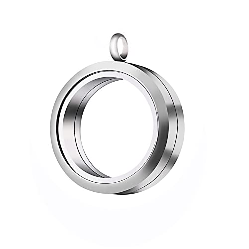 1PCS 30mm Twist Waterproof Stainless Steel Without Rhinestone Floating Charms Pendant Locket For 8mm Beads Pearl Cage Necklace (Random color pearl)3