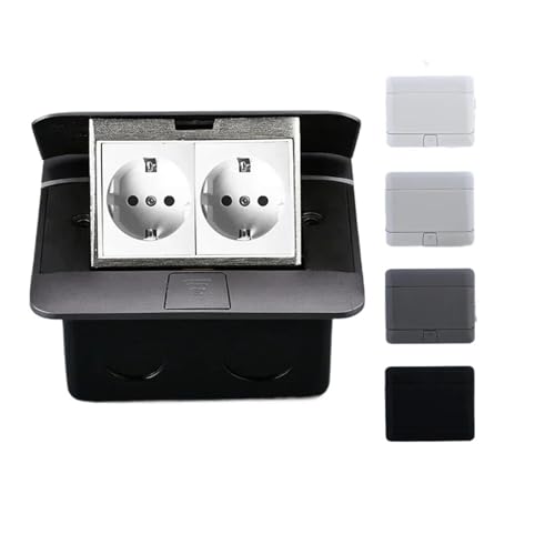 �A���~�J�o�[�e�[�u���R���Z���g�\�P�b�g USB HDMI �|�b�v�A�b�v�t���A�\�P�b�g �f�X�N�g�b�v�R���Z���g �B���\�P�b�g EU 146x120mm(Black,2EU-socket)