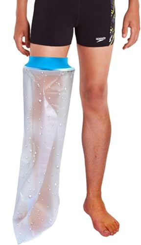 Asunby Leg Cast Covers for Shower Adult,Waterproof full Leg Cast Protector for Showering/Swimming,Reusable Elastic Cast Bag for Broken Knee Foot Ankle Burns Care Supplies, After Surgery Gifts