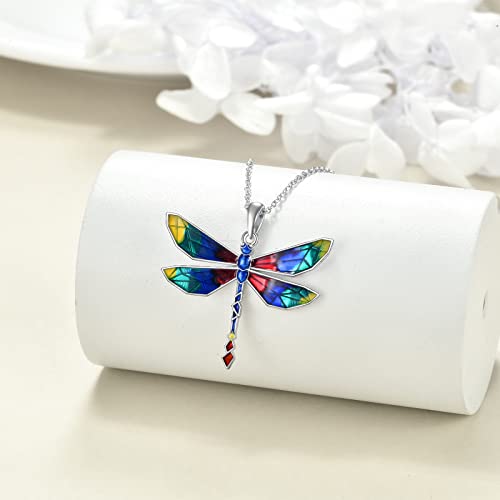 YAFEINI Dragonfly Pendant Necklace 925 Sterling Silver Dragonfly Jewelry Gifts for Women3