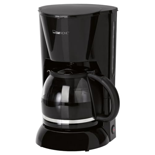 Clatronic® Kaffeemaschine | Kaffeeautomat für 12-14 Tassen (ca. 1,5 Liter) | Filterkaffeemaschine mit Nachtropfsicherung und herausnehmbaren Filtereinsatz | 900W | Coffee Machine KA 3473 schwarz