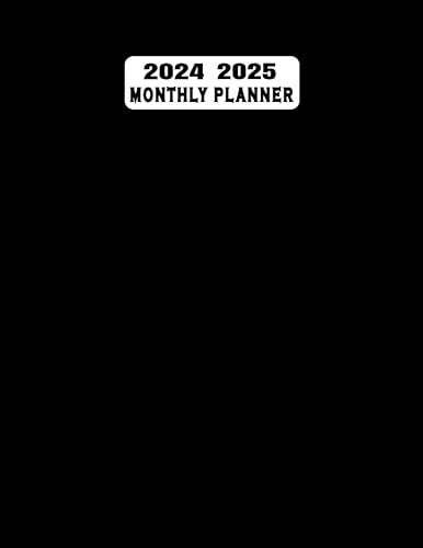 2024-2025 Monthly Planner: Stay Productive and Stylish with Our Elegant Large Black Two 2 Year Agenda Organizer Diary - 24 Months Calendar      Tapa