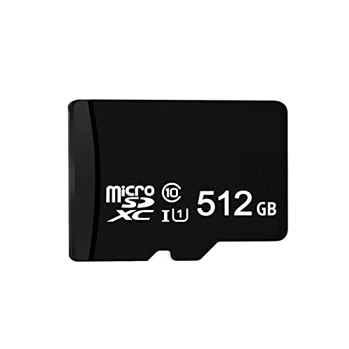 Coofficer Micro SD hasta 150 MB/s, Rendimiento de apps A2, Clase 10, U3, 512 GBtarjeta Memoria con paraSmartphone cámaras Tarjeta Micro SD 512 GB Negro