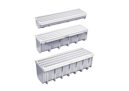 UTILFER Canaletta Di Scolo 13x50x7,5 con Griglia Componibile