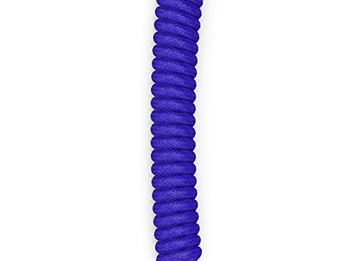 Image of GLORIOUS Coiled Keyboard Cable - Coiled USB C Cable Artisan Braided Cables for Mechanical Gaming Keyboard Coiled Cable - Custom Keyboard Cable (Cobalt Blue)