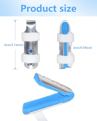TAROYQASUL 6pcs Finger Splint Middle Finger, Medium Size Finger Brace Stabilizer for Broken Fingers, Finger Splints for Arthritis to Straighten Pinky Pointer Thumb Ring